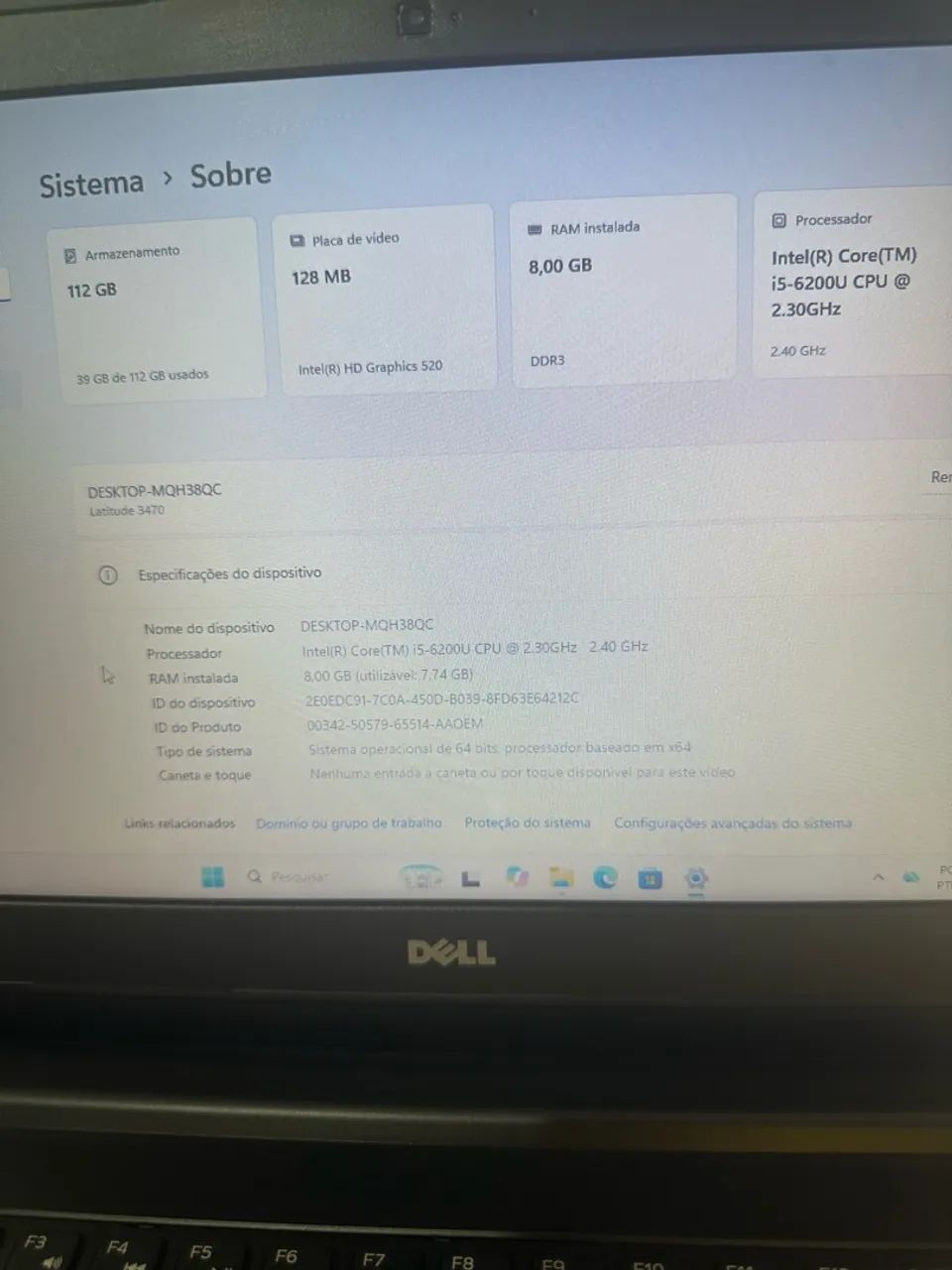 Notebook Dell i5 de sexta geração  - Foto 3