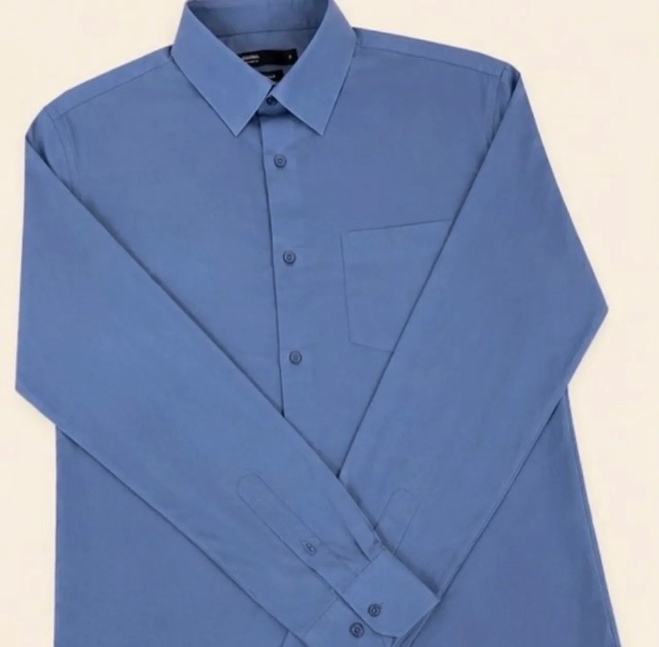 CAMISA MASCULINA BÁSICA AZUL - Foto 2
