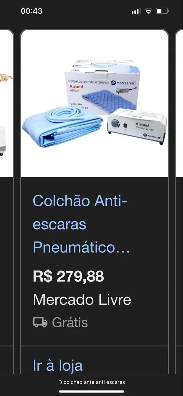 Colchão Anti-escaras Pneumático Acamados 130kg Cor Azul R$150,00 - Foto 3