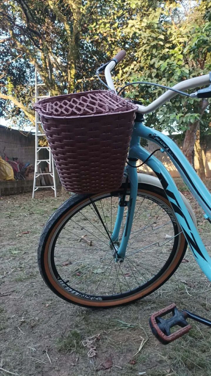 Bicicleta Retrô Feminina com cesta - Foto 5