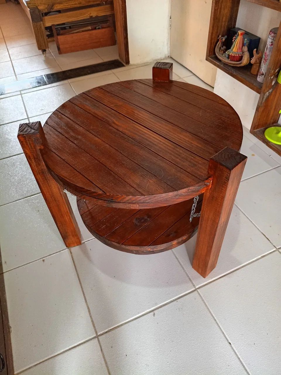 Mesa de centro de madeira estilo rústico para RETIRAR 