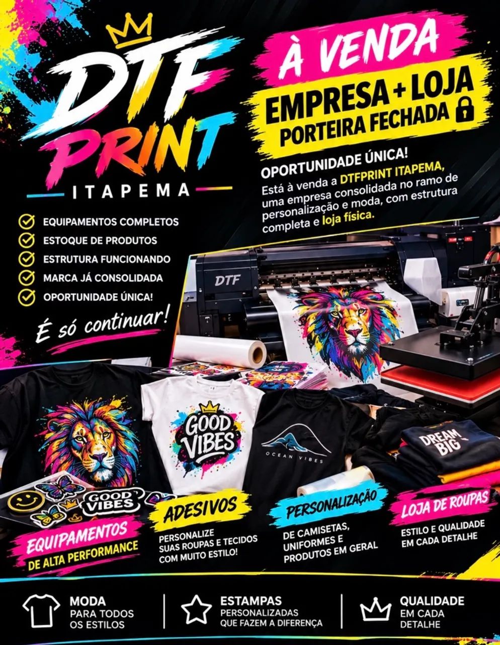Venda empresa Dtf