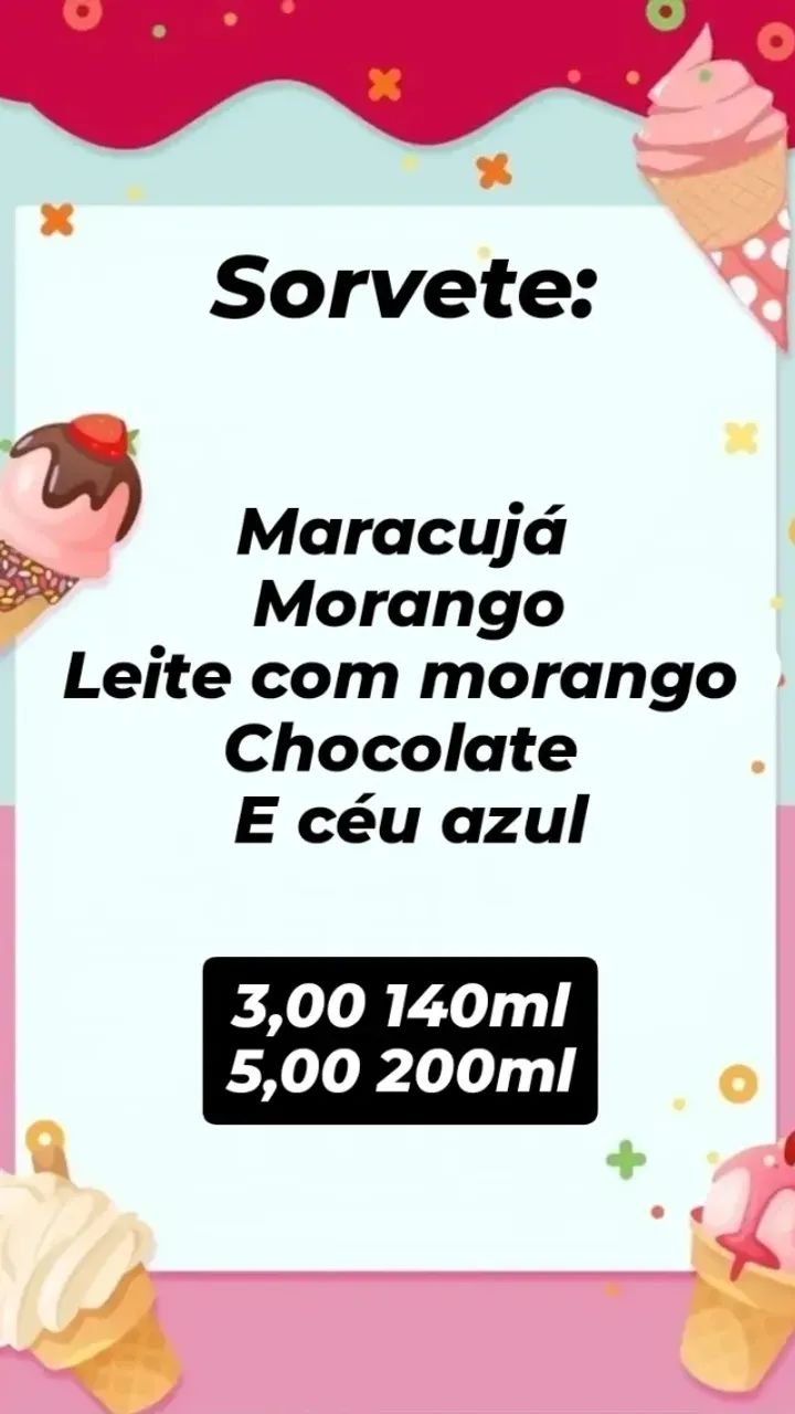 Sorvetes Capela-SE 3,00 o menor e 5,00 o maior - Foto 4