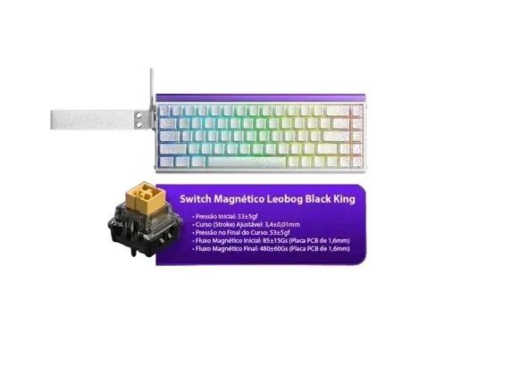 Teclado Magnético Aula Hero 68 He 8k Rapid Trigger 0.01mm - Foto 2