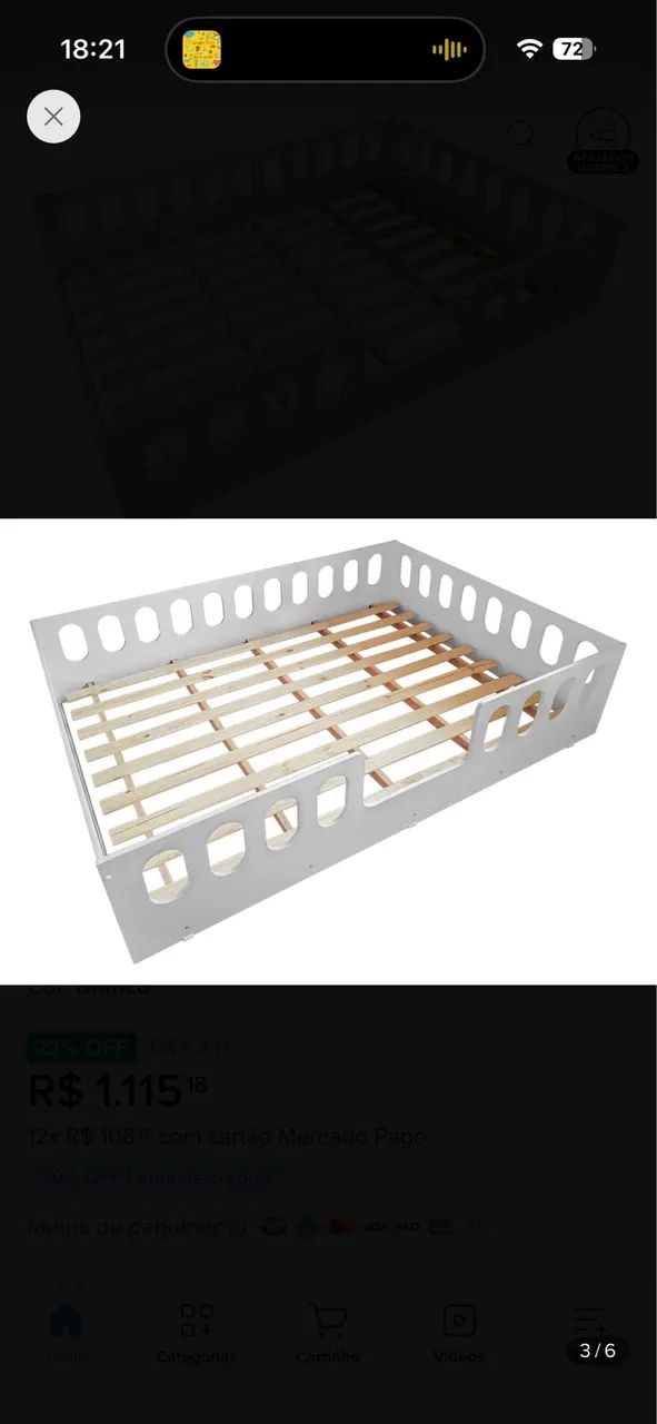 Cama montessoriana de casal com colchão  - Foto 4