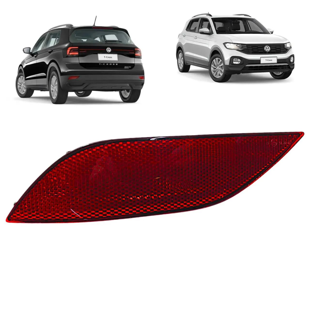 その他 RT-6852031364 Refletor Parachoque Traseiro T-Cross 2020 a 2024 Esquerdo - Peças