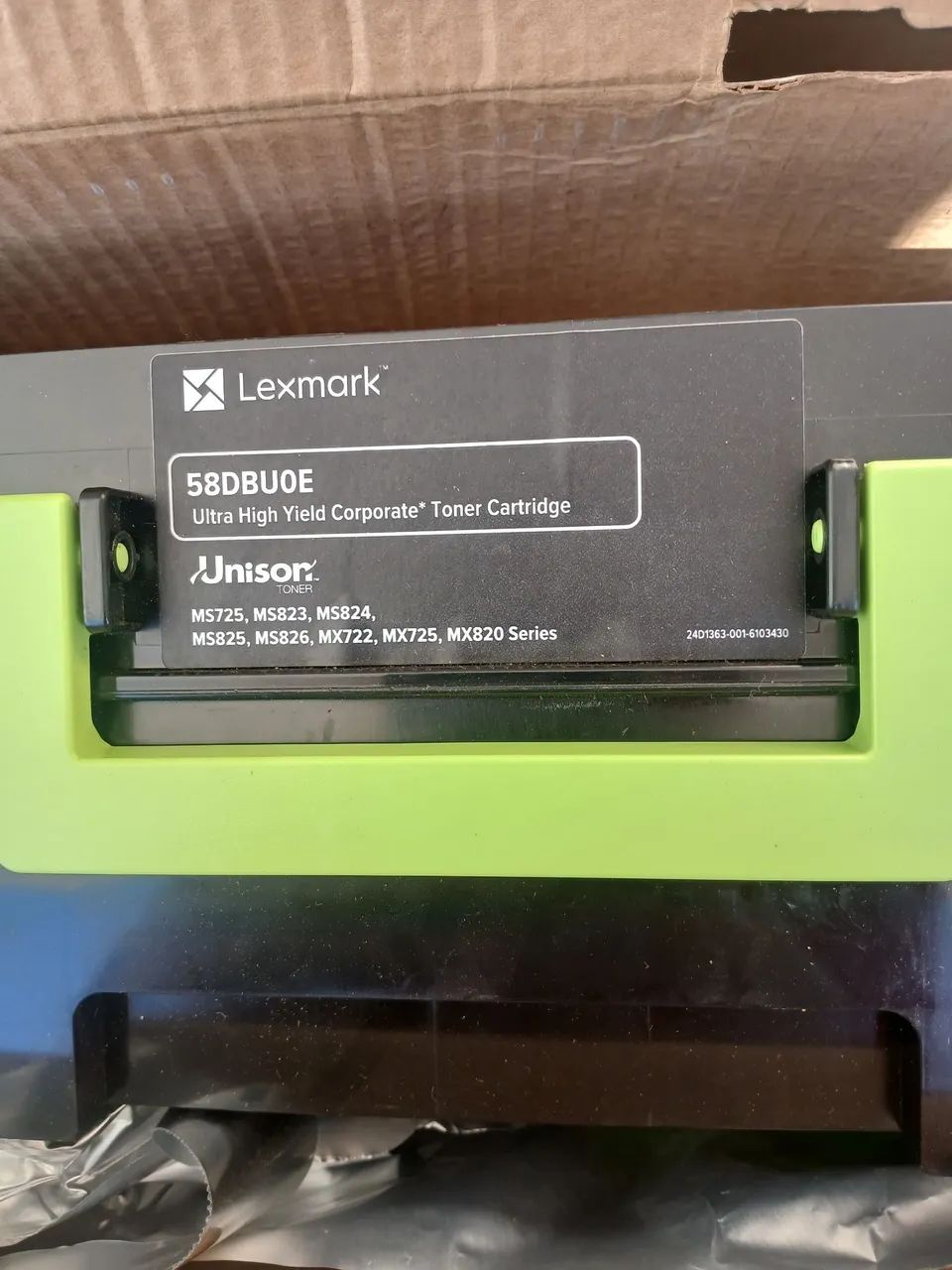 Toner lexmark 58DBUOE original vazio.  - Foto 2