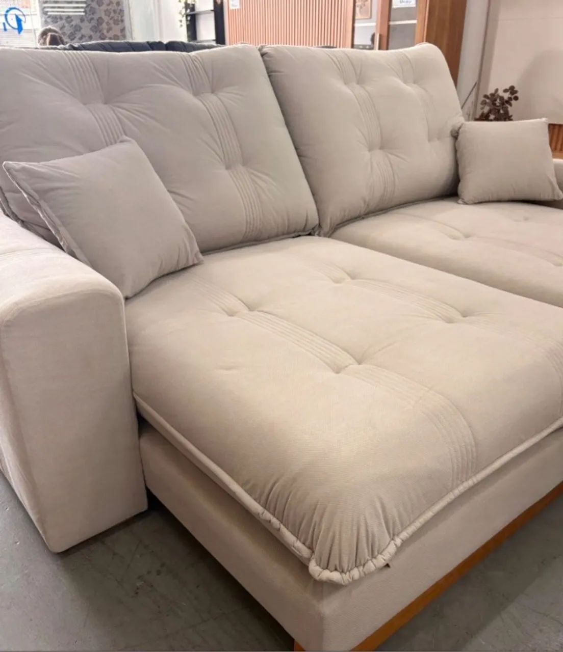 Sofá Retrátil Cinza Grafite Confort Prime 2,50 m - Foto 2