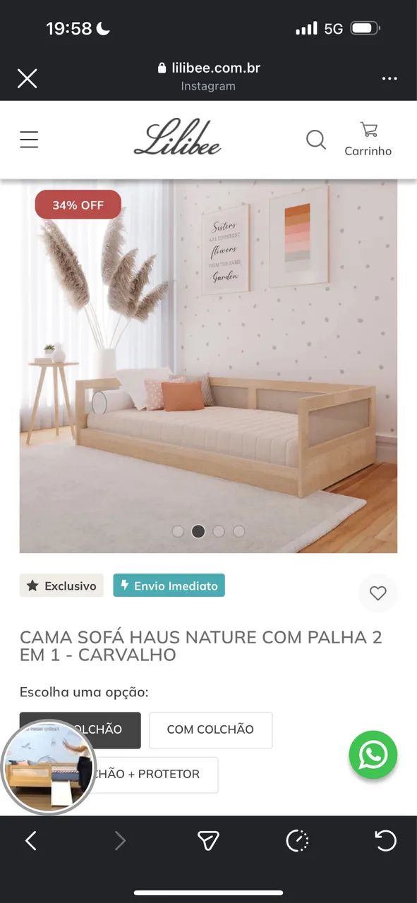 Cama solteiro - Marca Lilibee - Foto 4