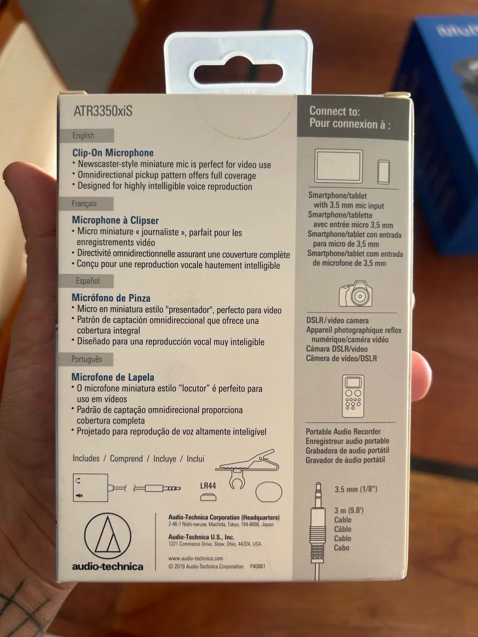 Microfone de Lapela Áudio Technica - Foto 2