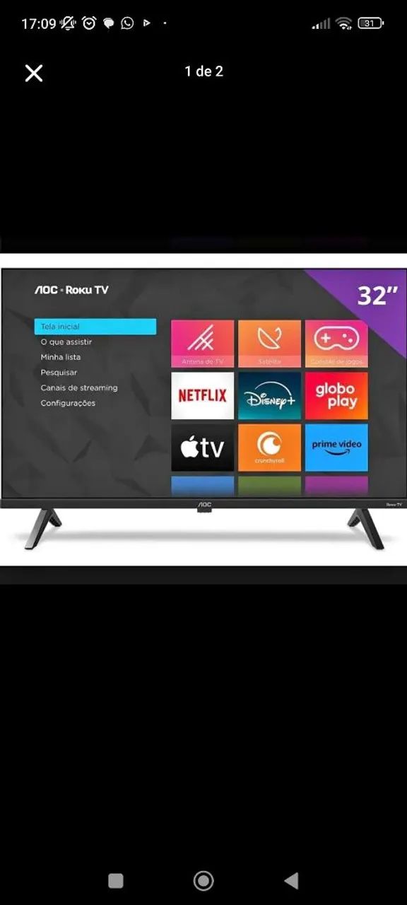 Vendo smart tv 32 polegadas 