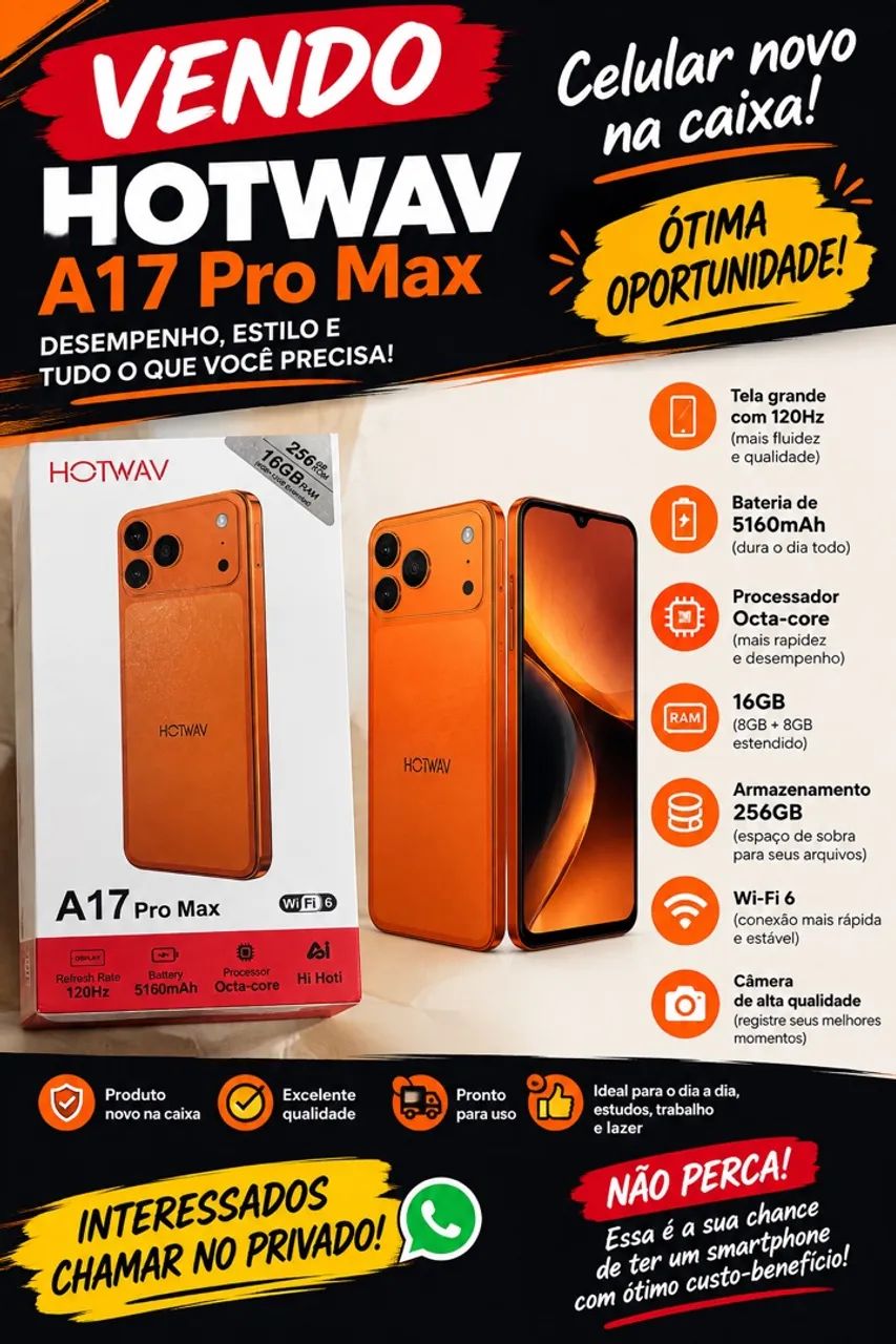 Celular A 17 Pro Max 