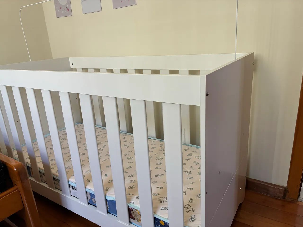 Berço mdf branco + colchão  - Foto 2
