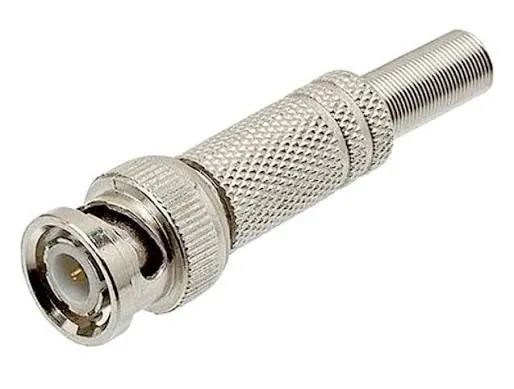 KIT COM 10 UN Conector BNC Macho com Mola - Conector para CFTV, Câmeras e Vídeo
