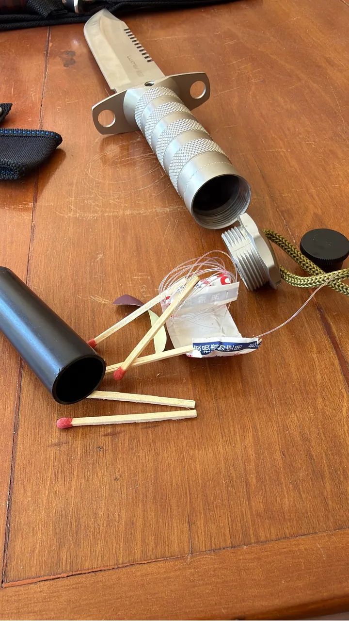 FACA DO RAMBO COM KIT SOBREVIVÊNCIA  - Foto 3