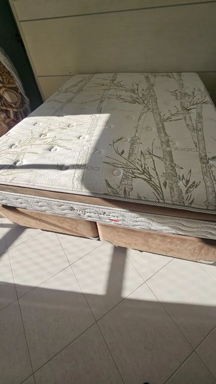 Cama Box e Colchão Queen ótimo estado - Foto 2