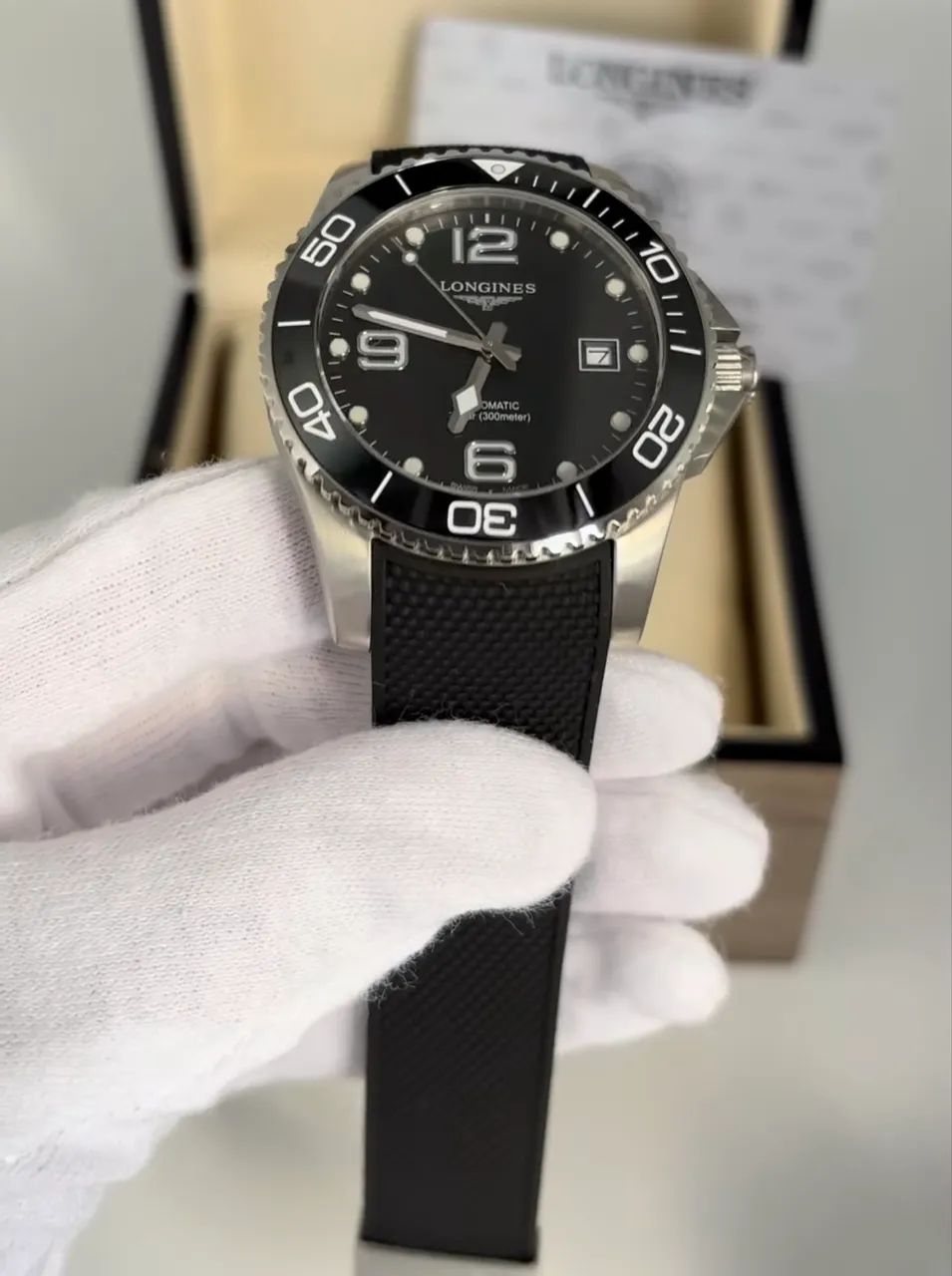 Longines HydroConquest 41mm Automático Linha Premium AAA+ Preto - Foto 2