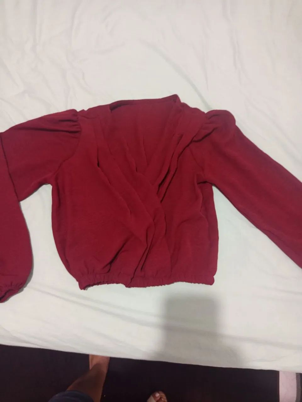 Blusa de manga bufante c elástico  - Foto 2