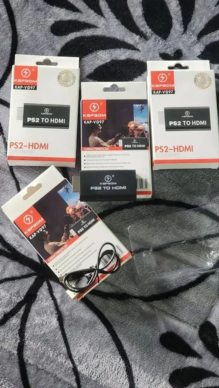 Conversor de áudio e vídeo PS2 para HDMI