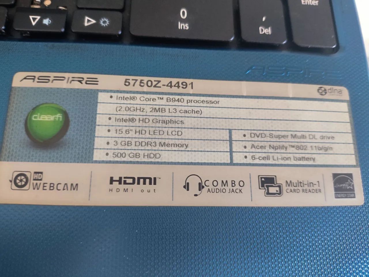 Notebook Acer Aspire 5750z.  - Foto 4