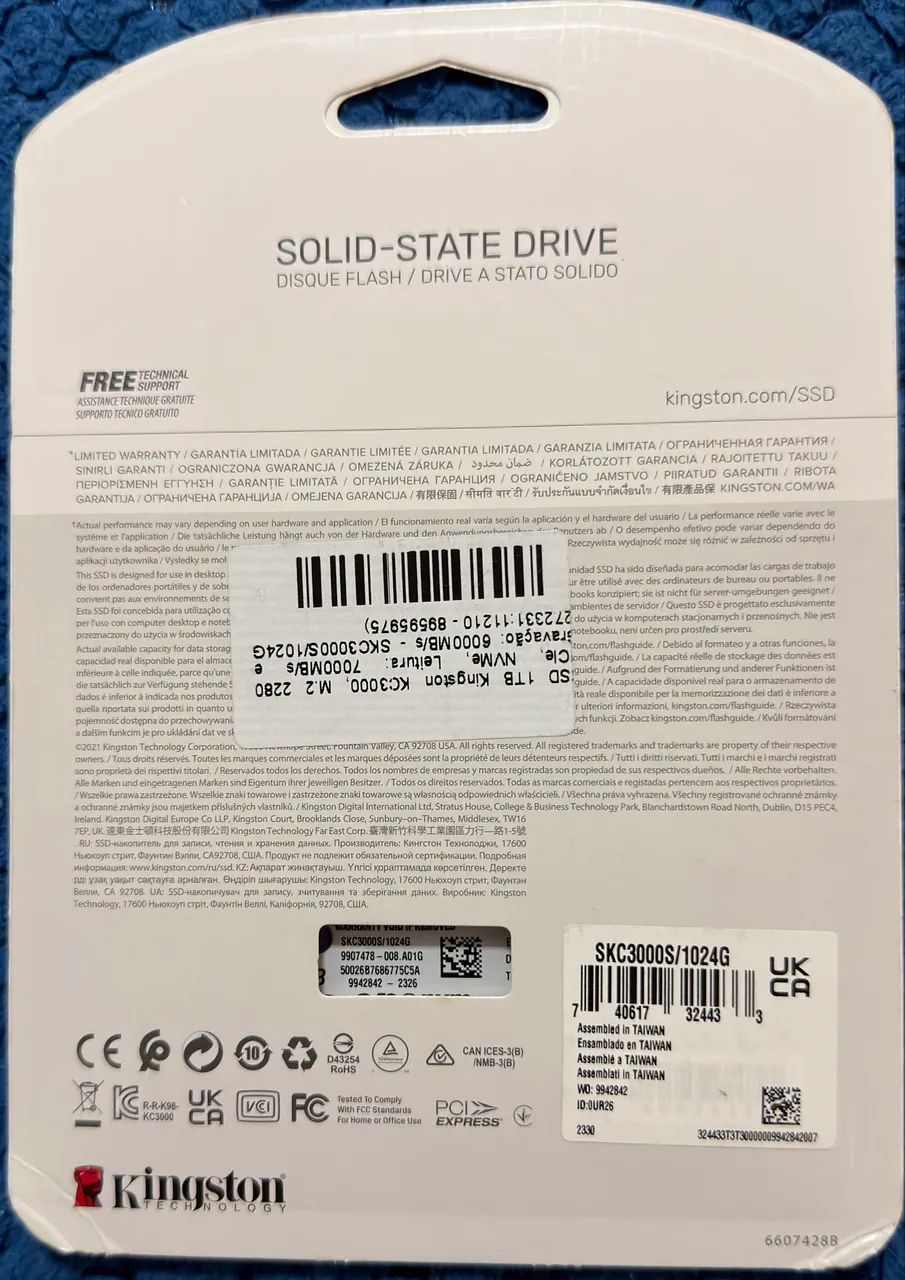 SSD kingston kc3000 1Tb - Foto 2