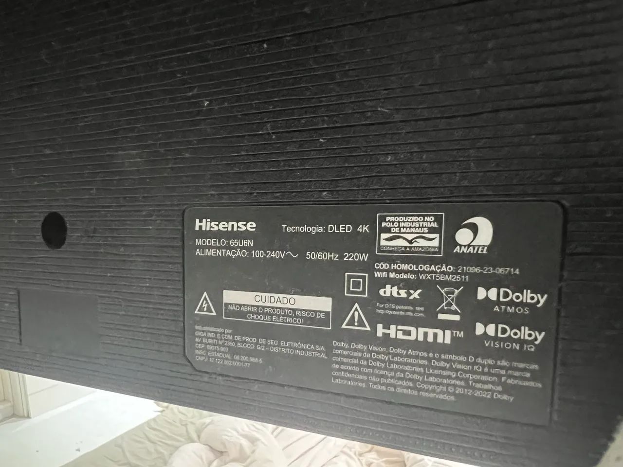 TV 4k smartv 2025 Hisense DLED 65 polegadas 65U6N - Foto 2