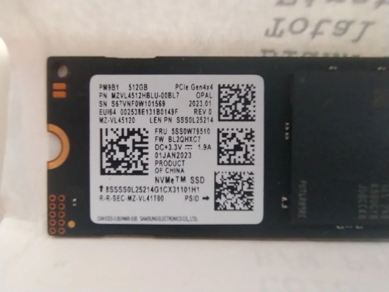 SSD nvme 512gb Samsung testado com Windows  - Foto 3