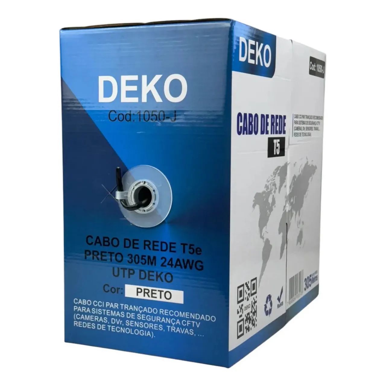 Caixa lacrado cabo de rede cat5 RJ45 