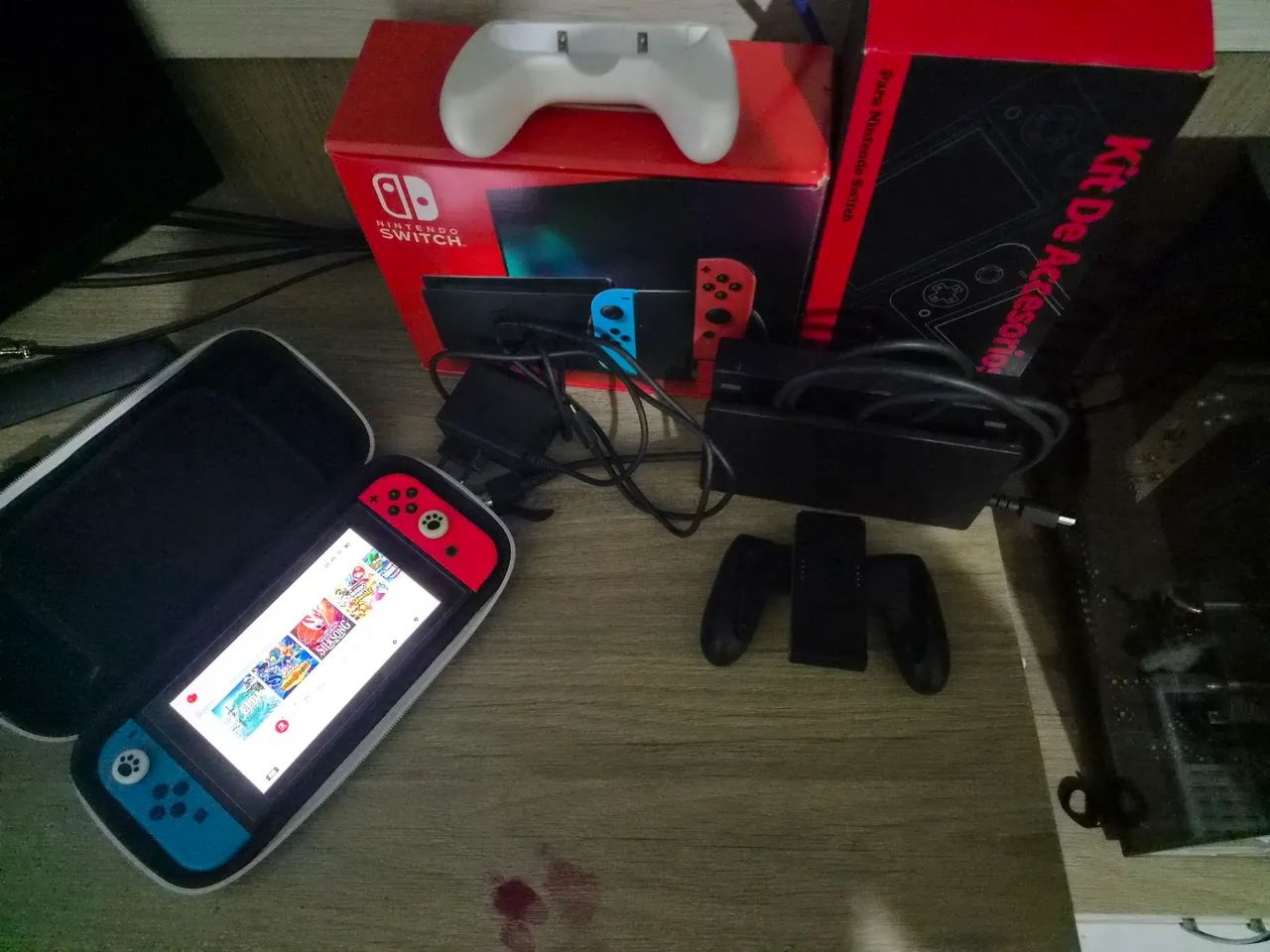 Nintendo switch V2 + acessórios
