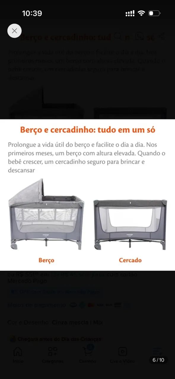 Berço/ cercadinho para bebê  - Foto 3