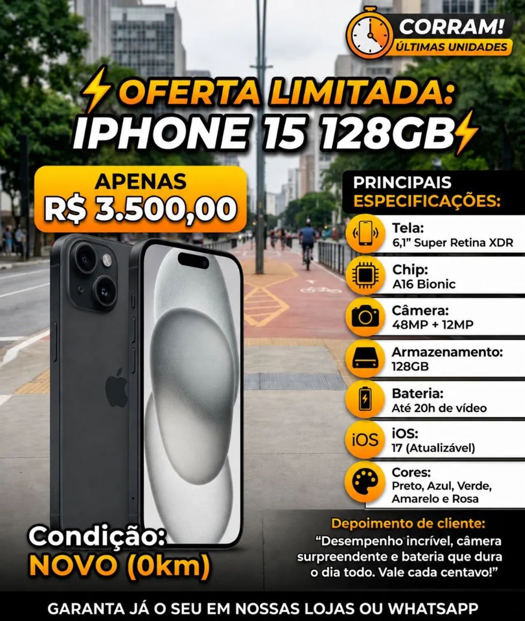 iPhone 15 - Novo
