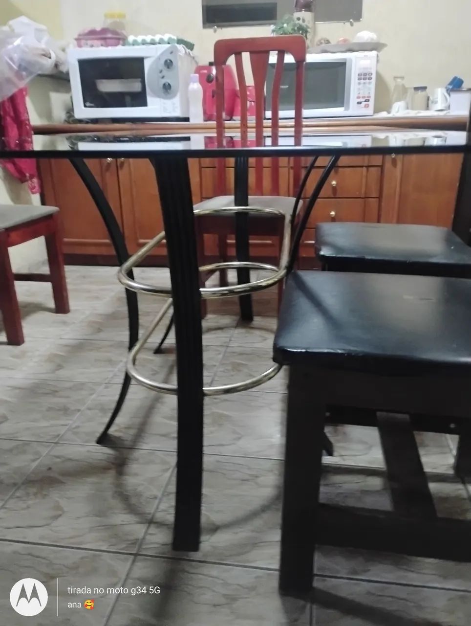 Mesa com tampo de vidro fumê  - Foto 2
