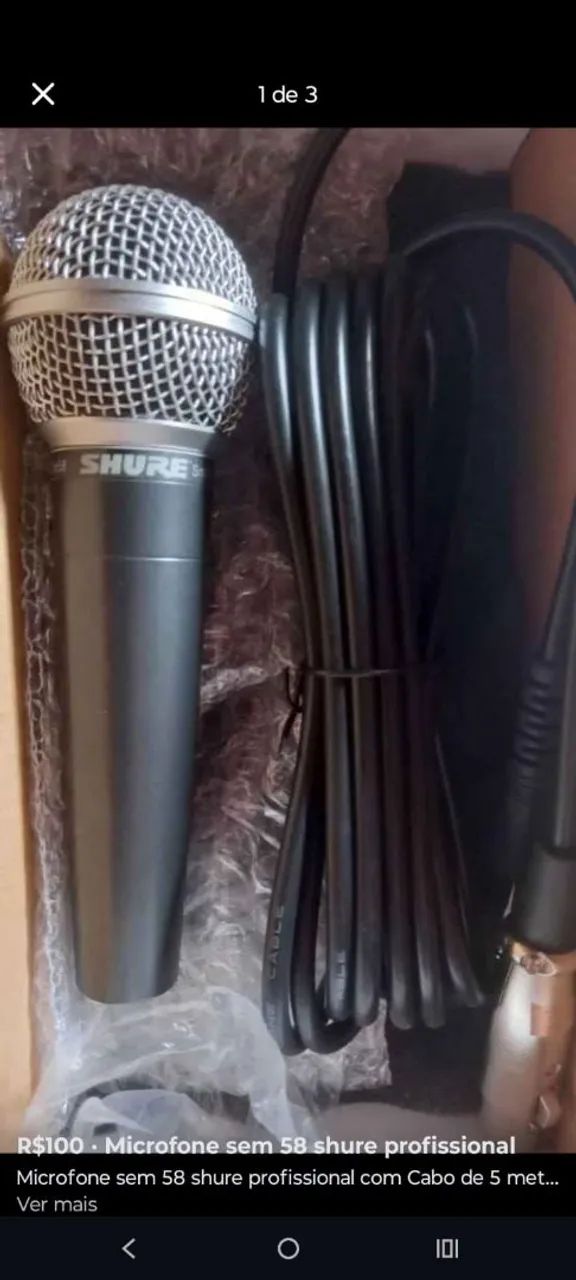 Microfone shure sm58 
