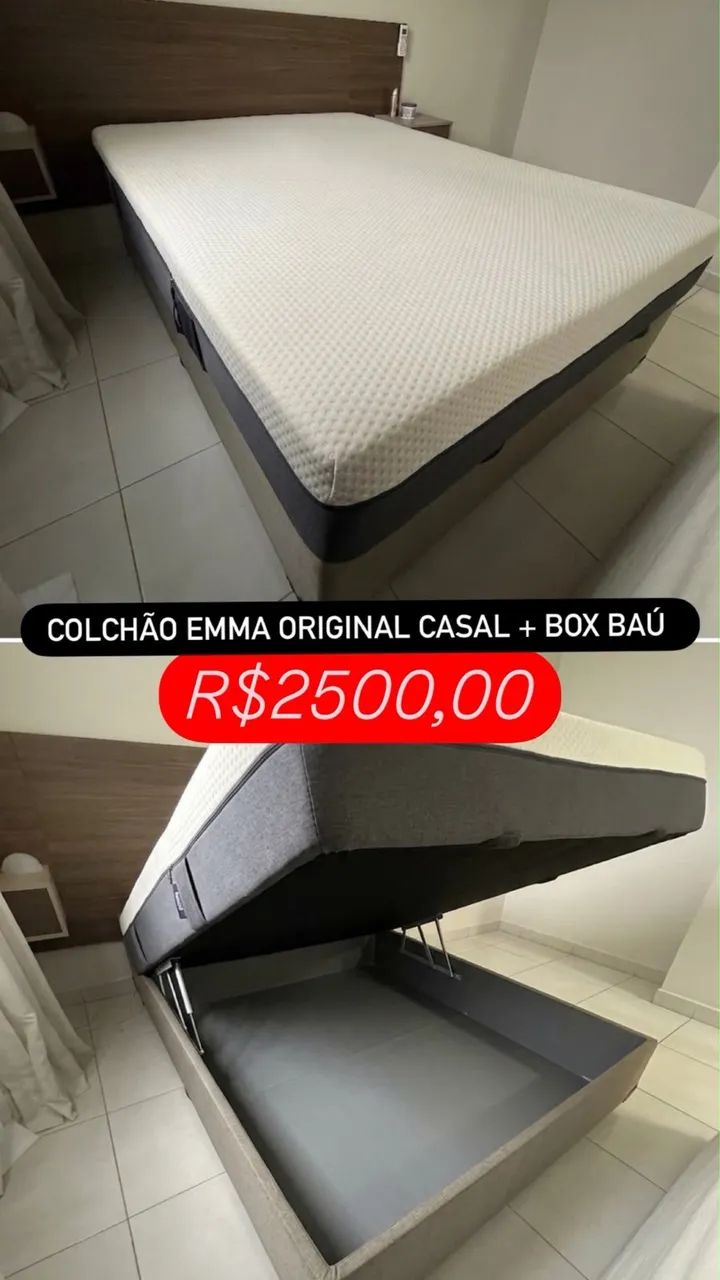 Colchão Emma original + Box baú