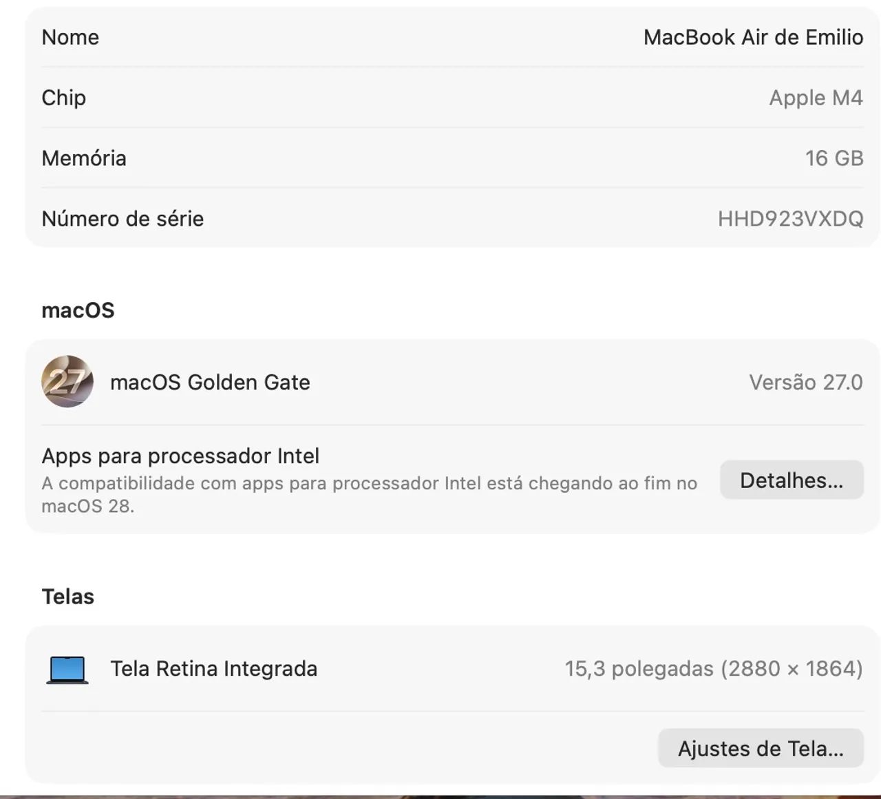 Macbook Air M4 15,3 Pol 16Gb Ram 256SSD - Foto 4