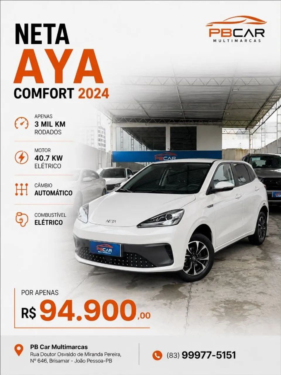 Neta Aya Comfort 4S Aut. (elétrico) 2024 - Foto 2