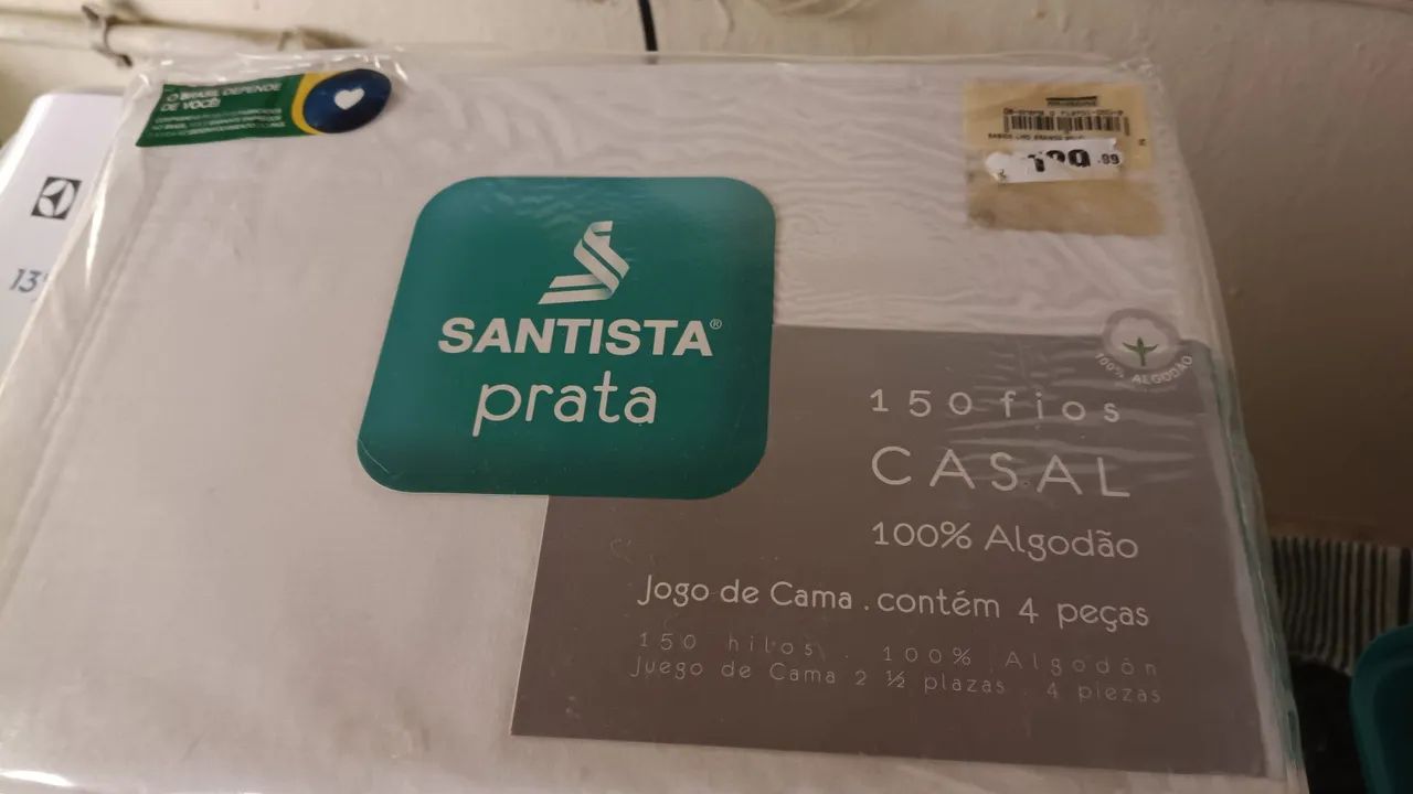Jogos de lençol de algodão.