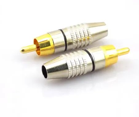 Conector RCA Macho sem Solda para Cabo de Áudio e Câmera CFTV 1 Unidade