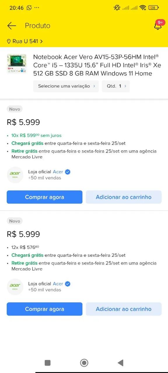 Notebook  Acer vero av15-53p-56hm - Foto 4
