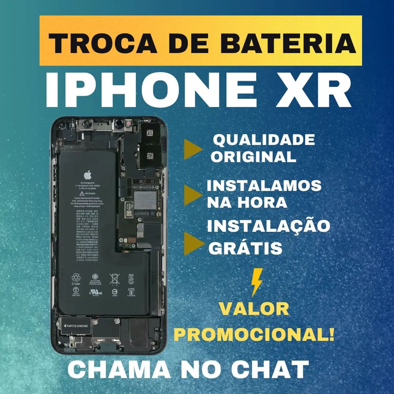 Bateria iPhone XR Nova lacrada