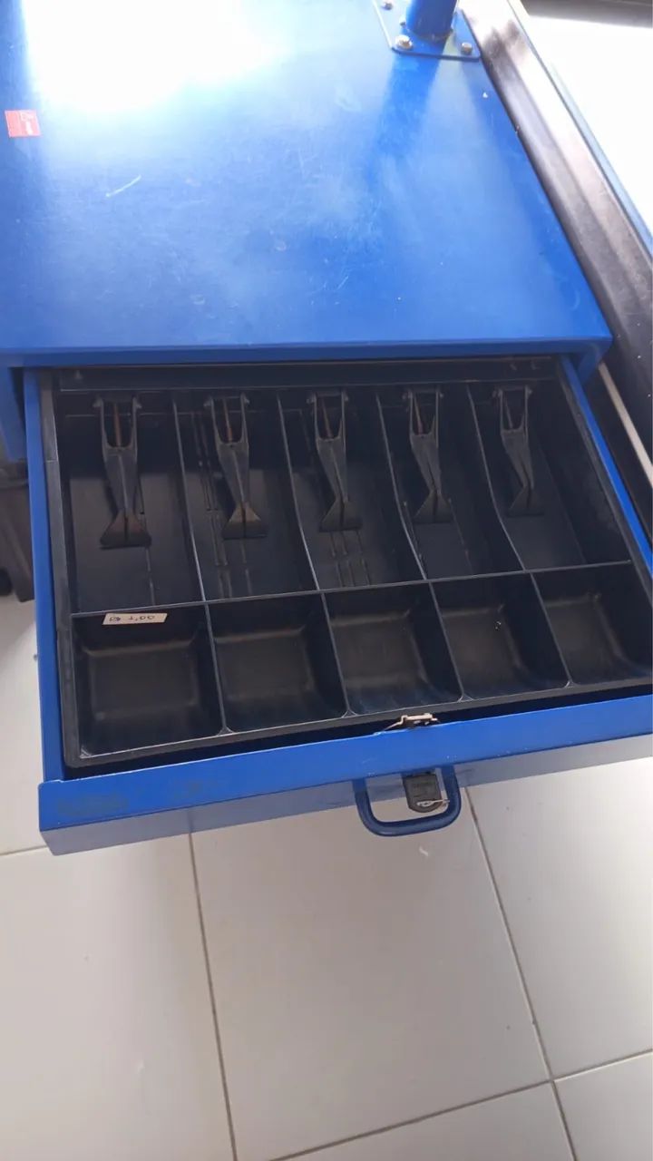 Checkout de Supermercado Completo com Gaveta de Caixa e Esteira - Usado - Foto 4