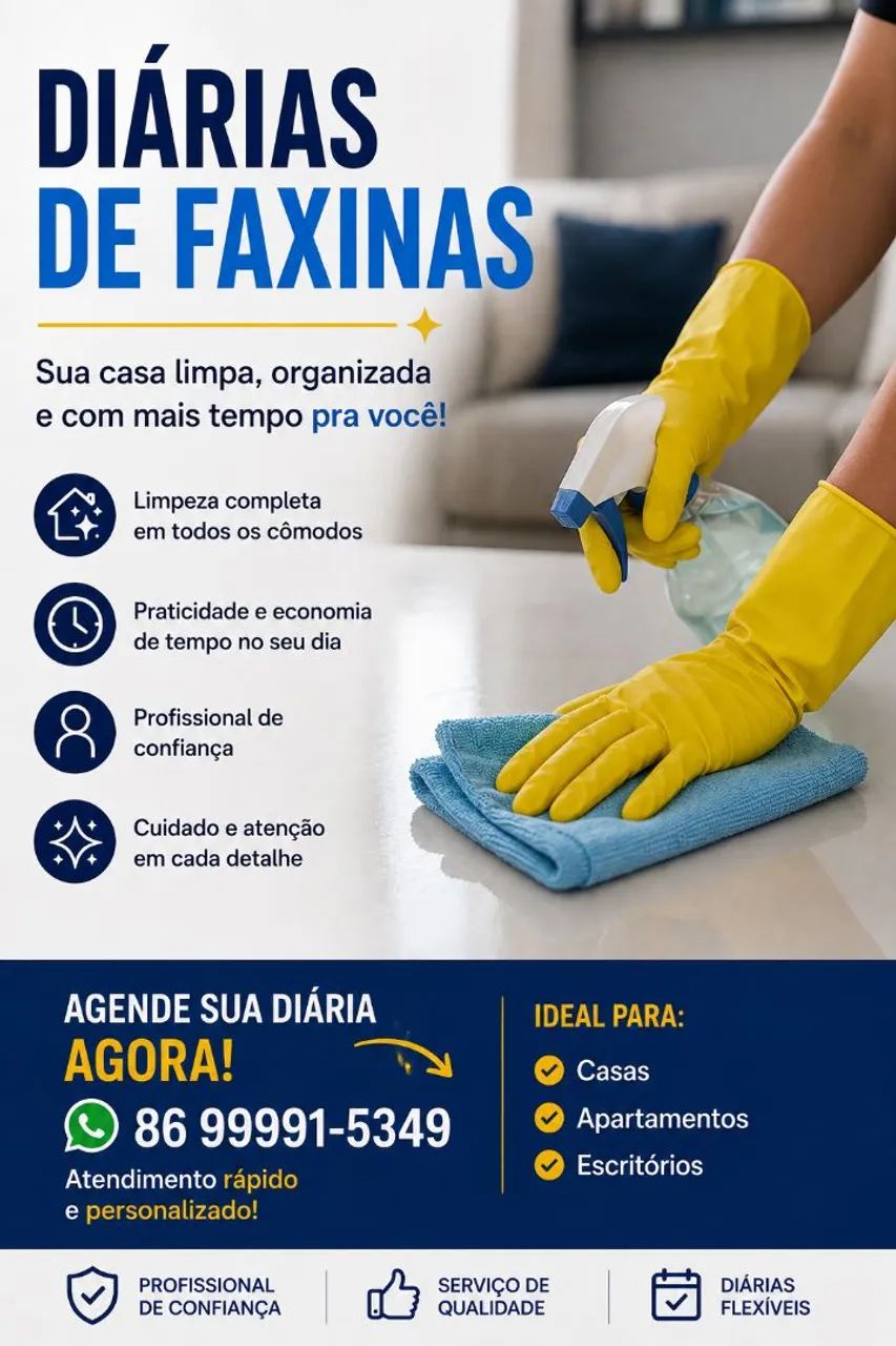 Diárias de faxinas 