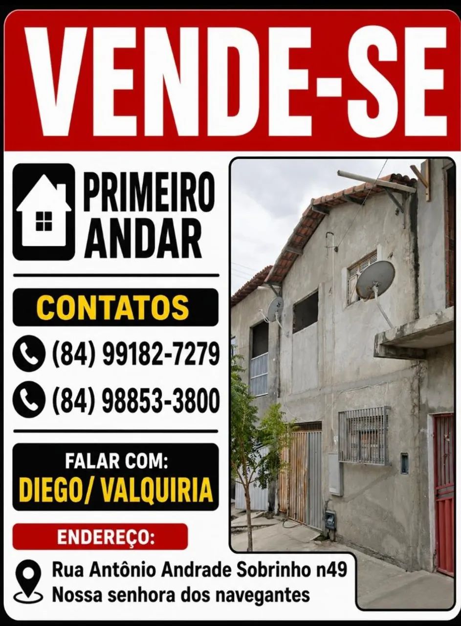 Vende-se primeiro andar 