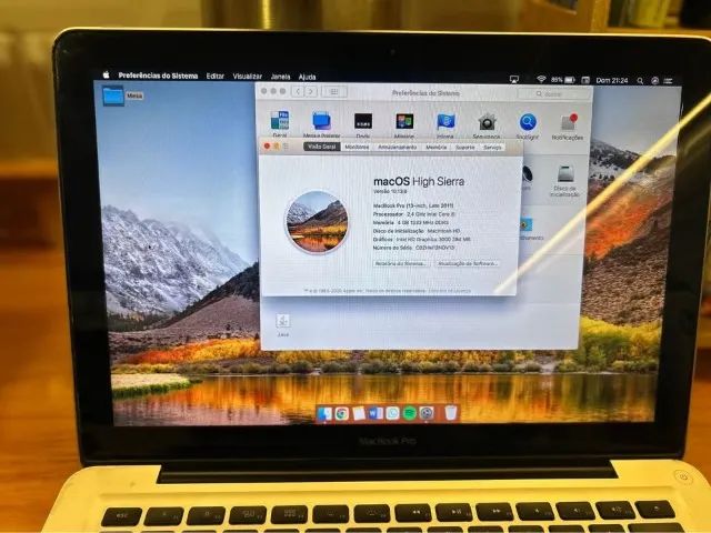 macbook pro de 13 polegadas, modelo late 2011. possui processador intel core i5 de 2,4 ghz - Foto 3