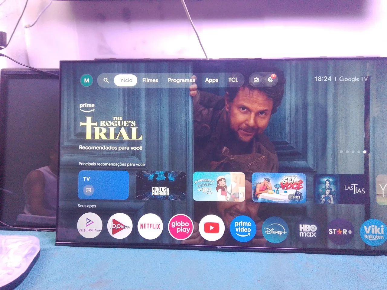 Tv smarte 55 polegada semi nova 6 mês de uso  - Foto 3