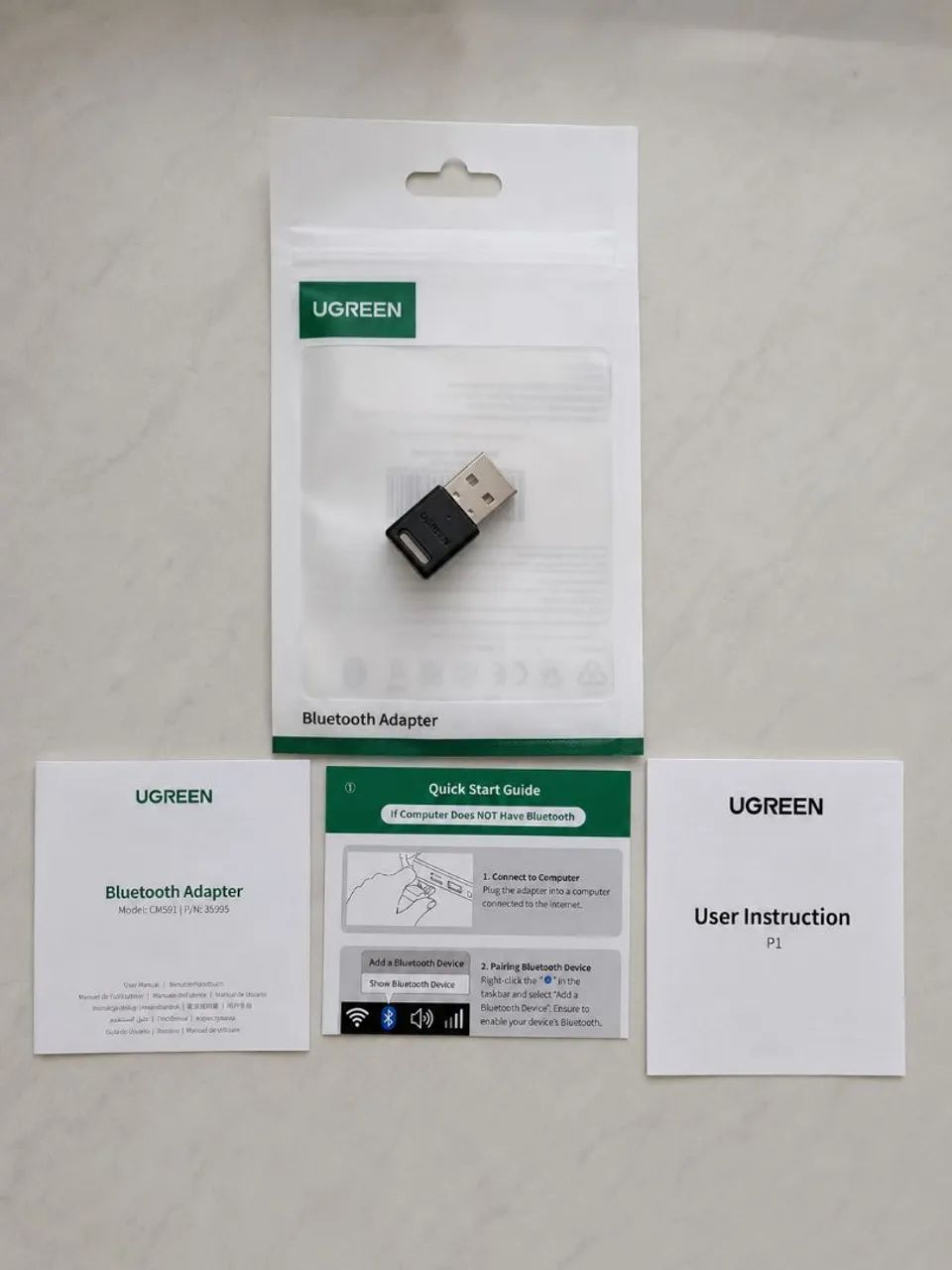 Adaptador Bluetooth UGREEN 5.3, Compatível com Windows 8.1,10,11. Entrega em toda JP 