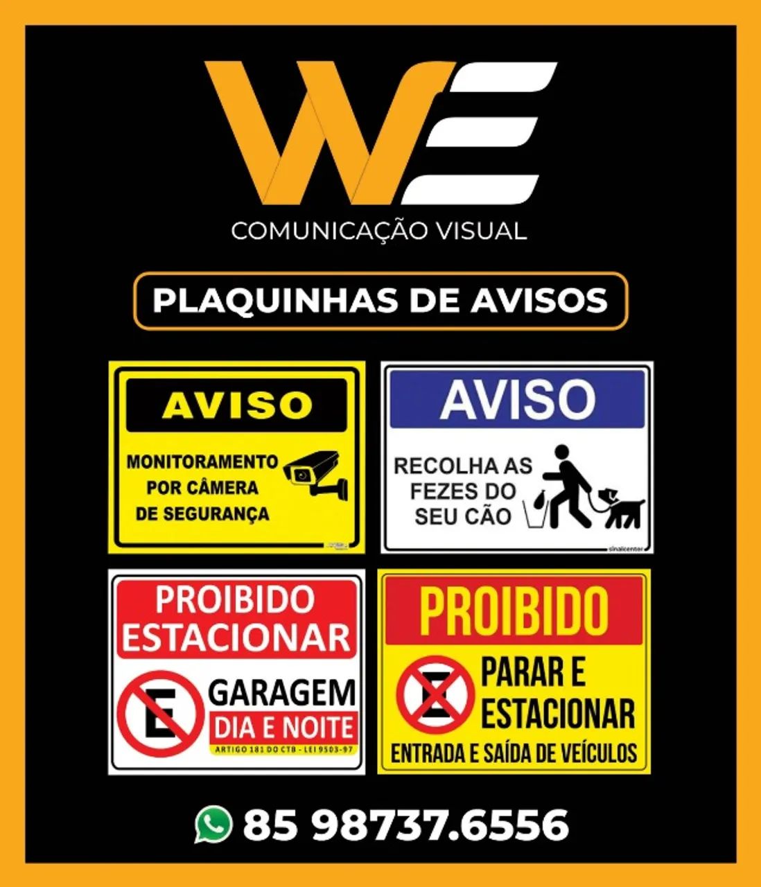 PLAQUINHA DE AVISO