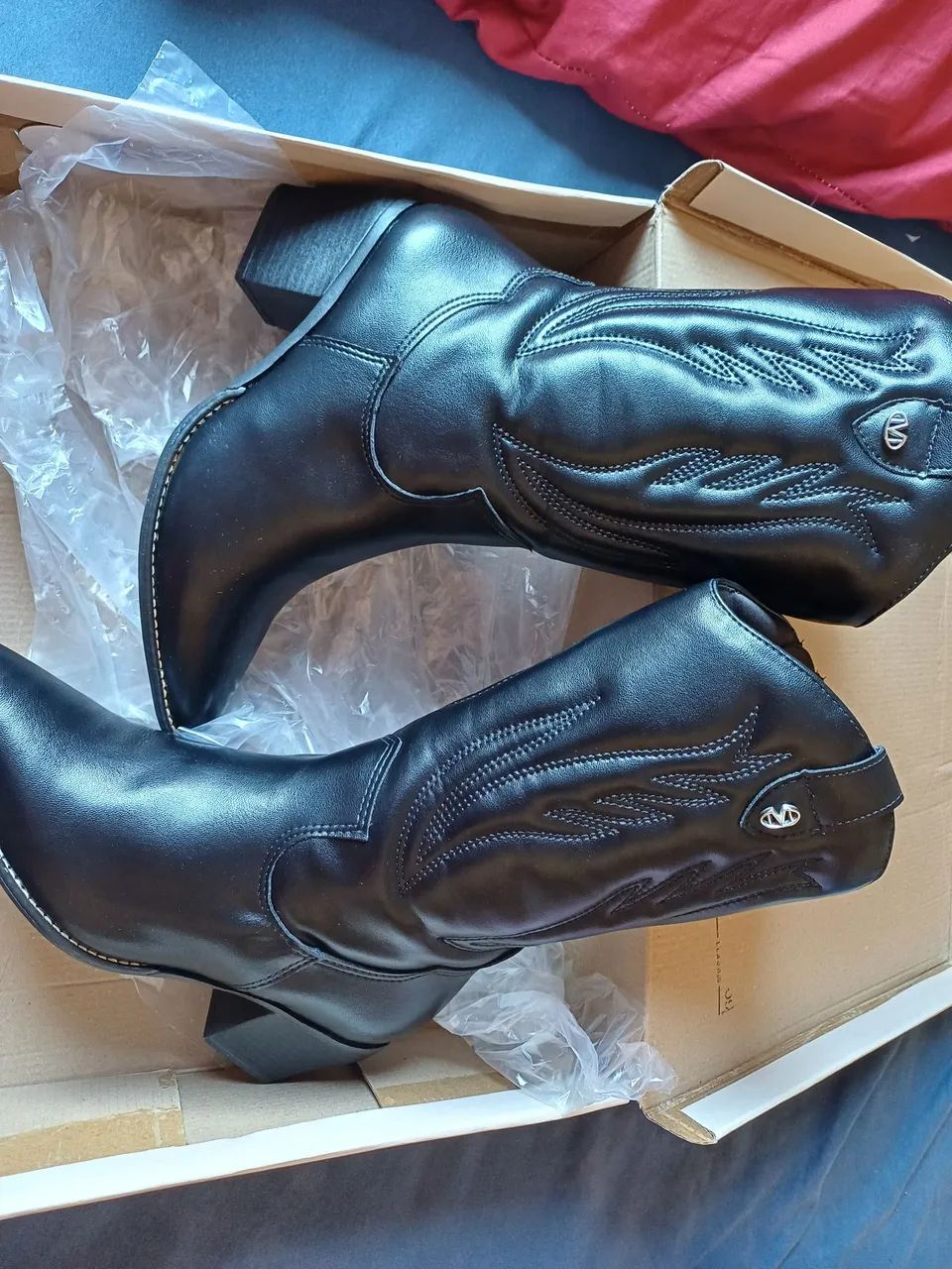 Bota Texas preta . 