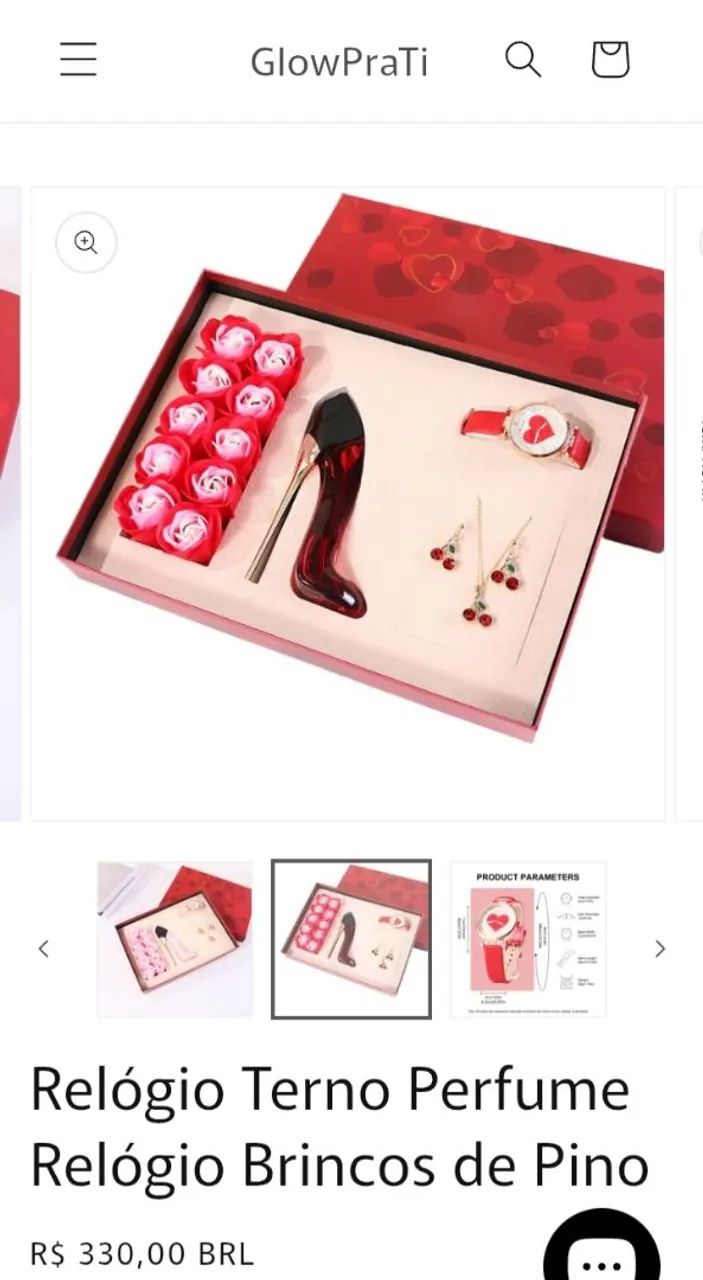 Relógio terno perfume e brincos - Foto 3