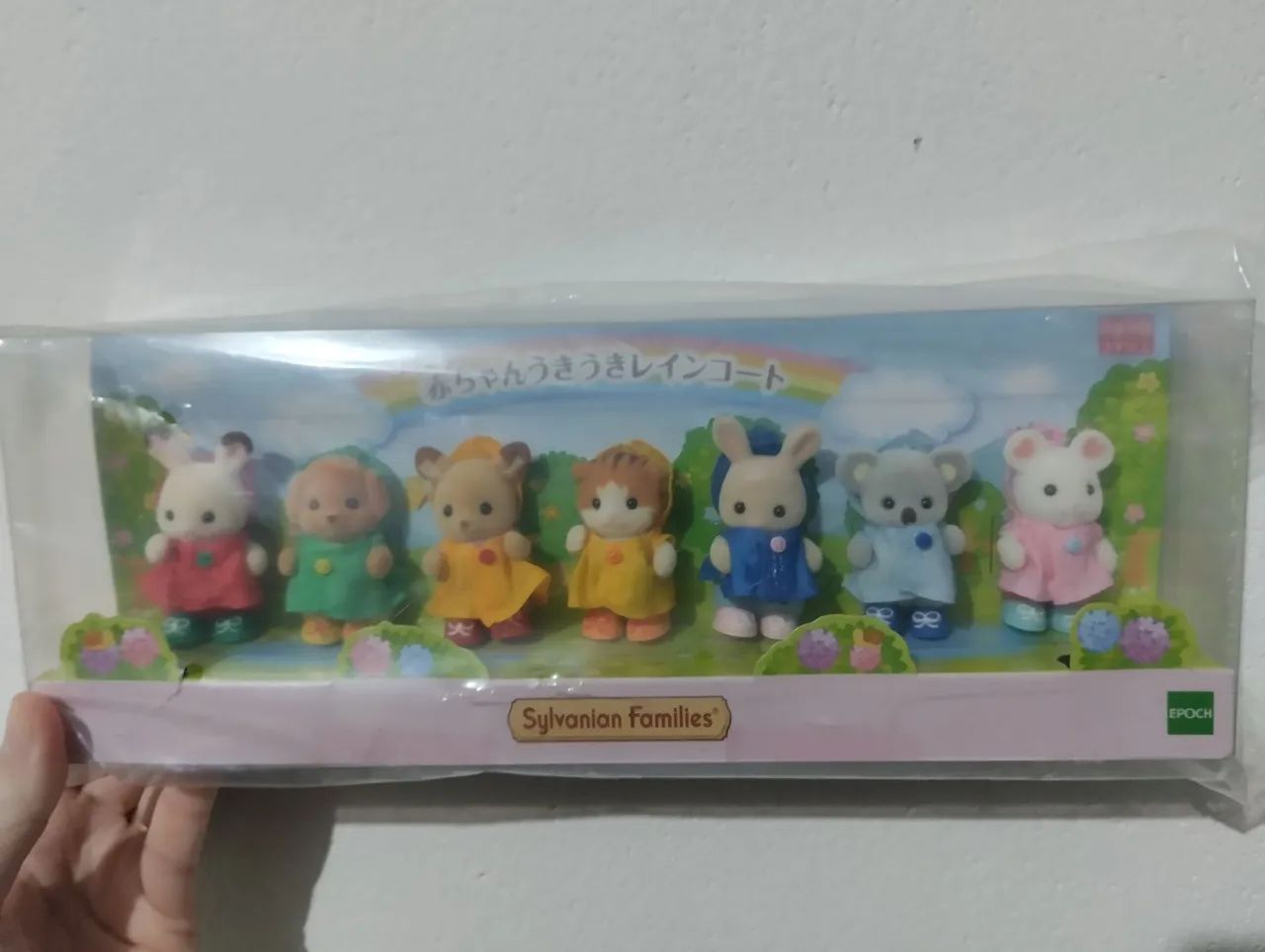 Sylvanian families raincoat babies